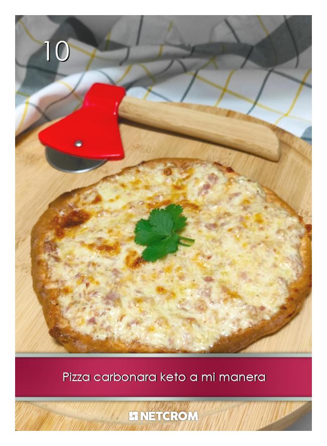 Pizza carbonara keto a mi manera