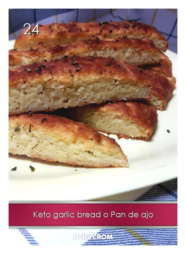 Keto garlic bread o Pan de ajo Keto garlic bread o Pan de ajo