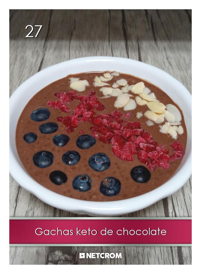 Gachas keto de chocolate