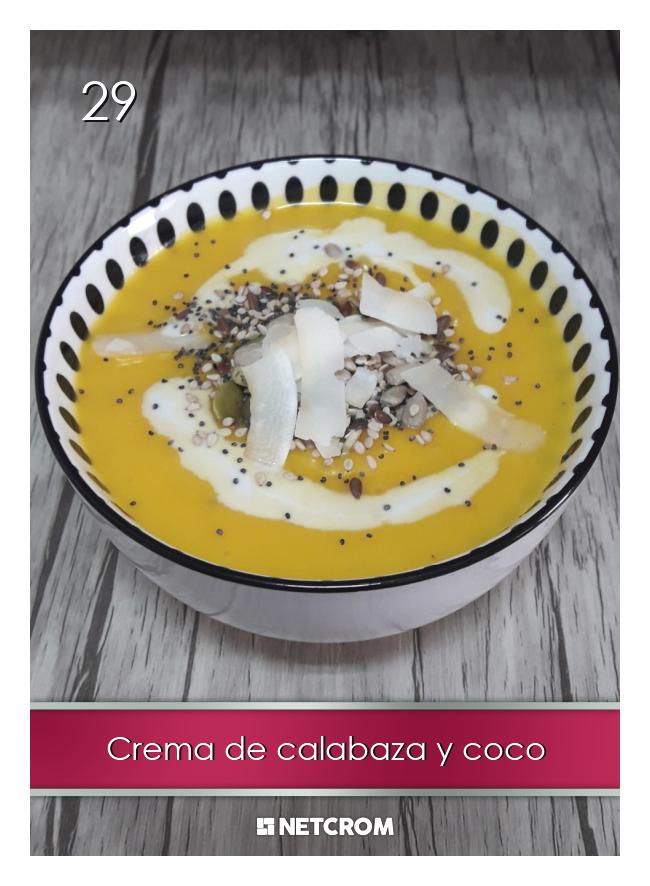 Crema de calabaza y coco Crema de calabaza y coco