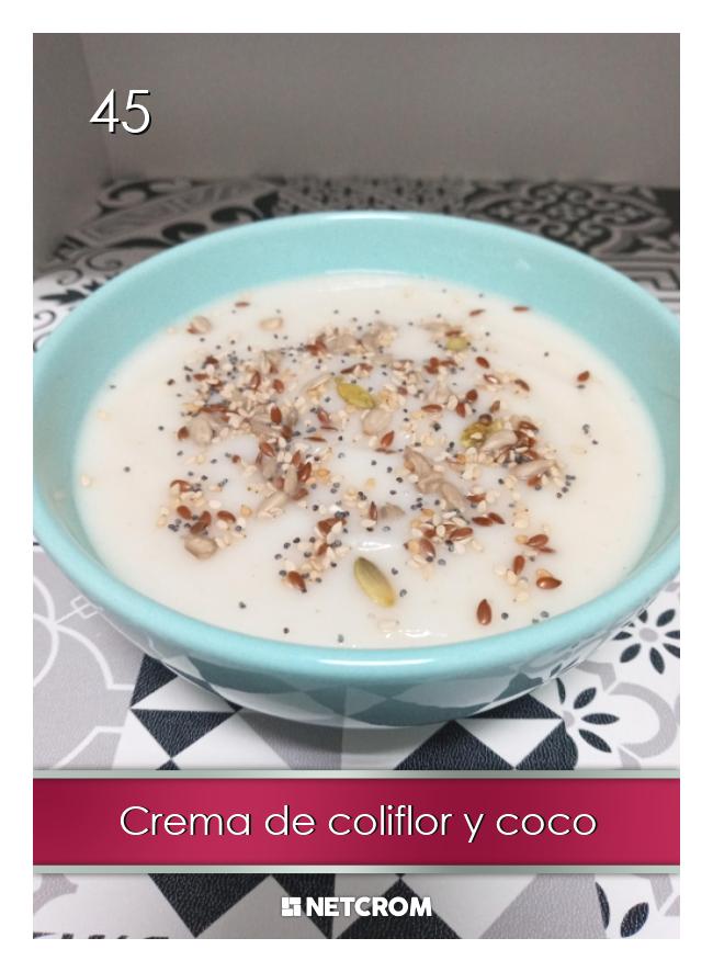 Crema de coliflor y coco Crema de coliflor y coco