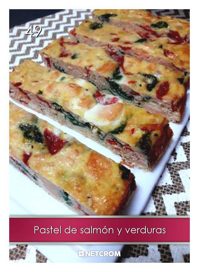 Pastel de salmón y verduras
