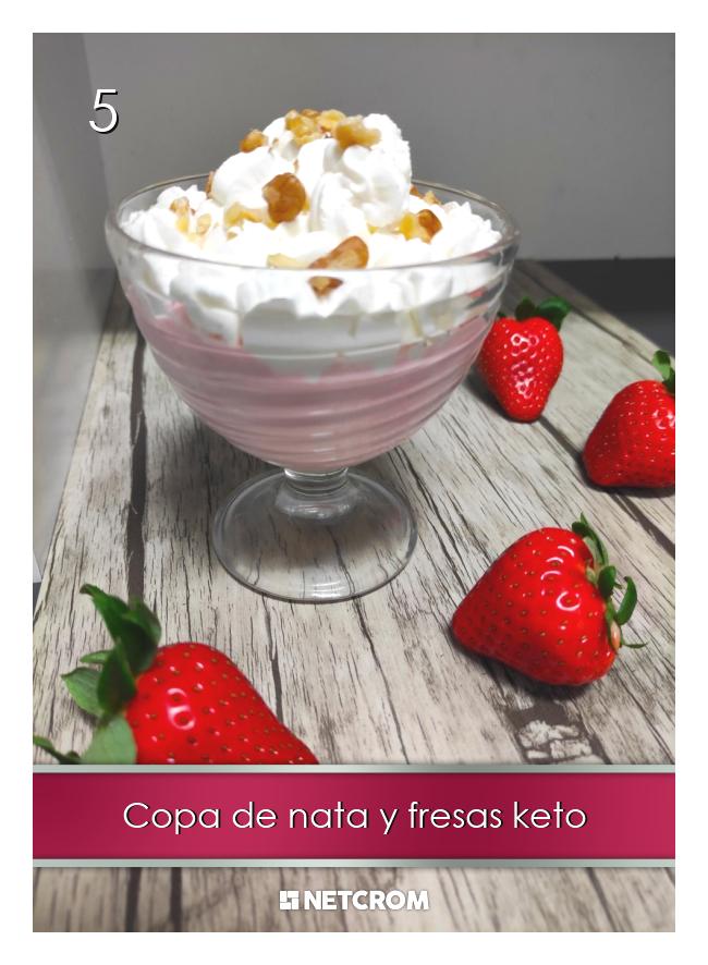 Copa de nata y fresas keto Copa de nata y fresas keto