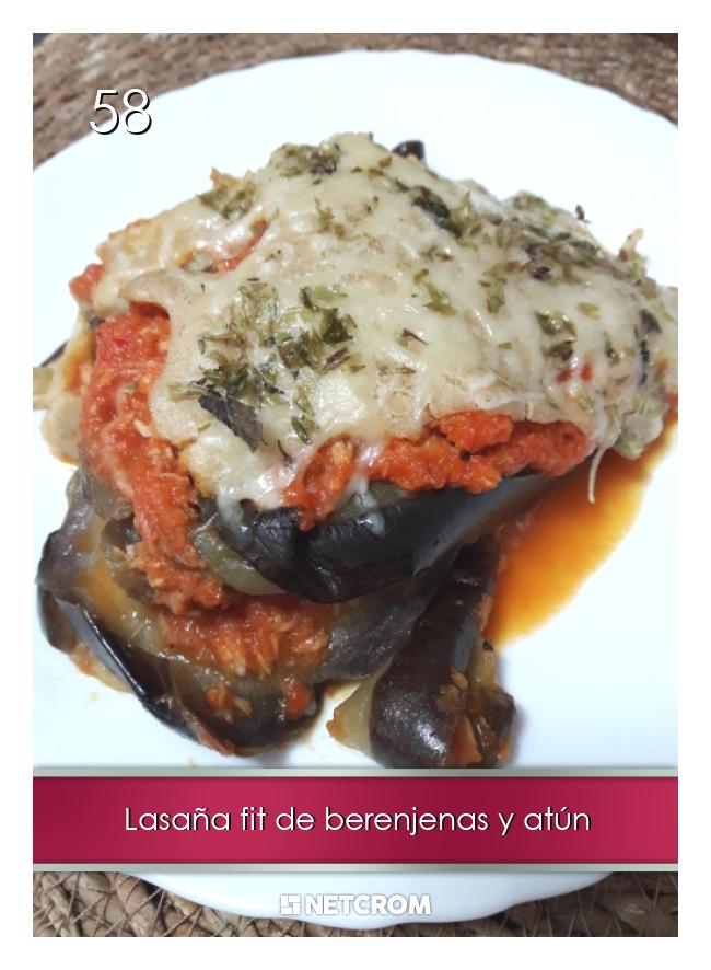 Lasaña fit de berenjenas y atún