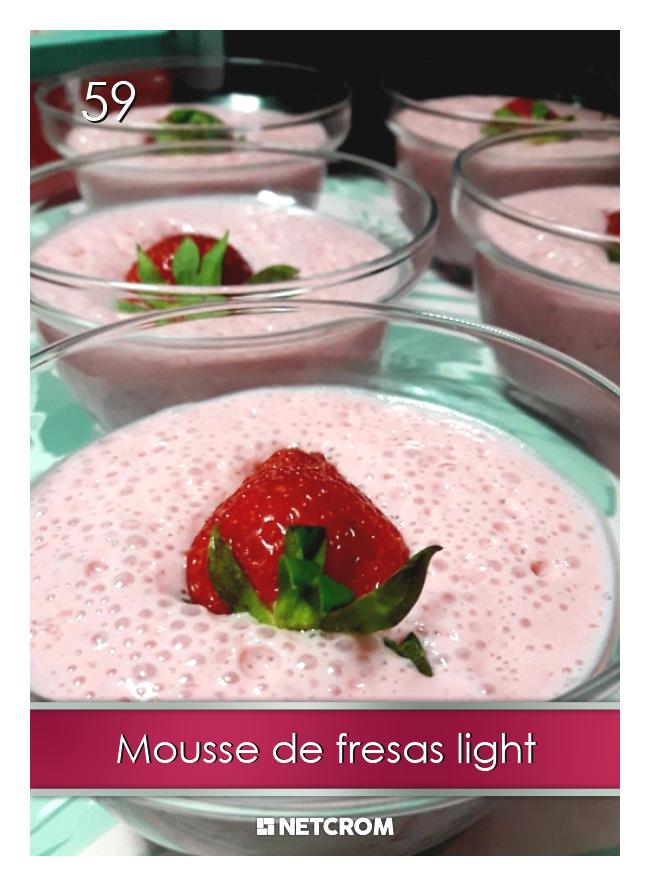 Mousse de fresas light Mousse de fresas light