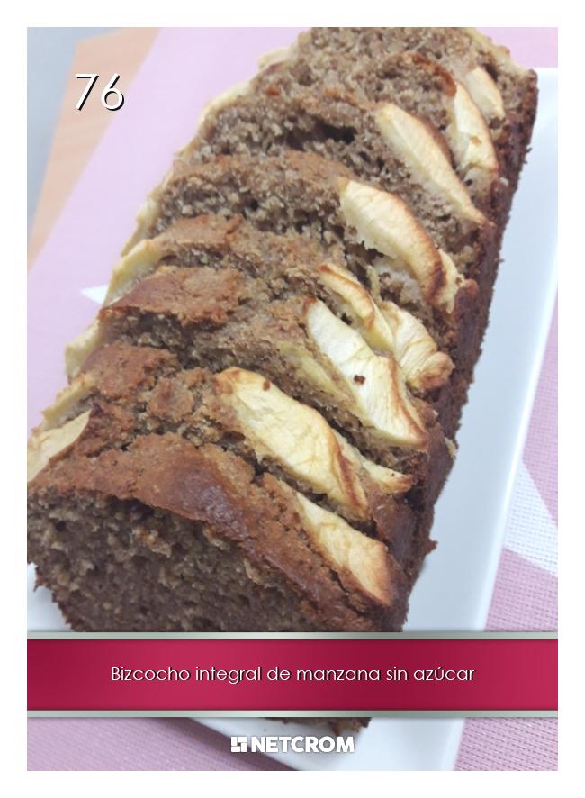 Bizcocho integral de manzana sin azúcar Bizcocho integral de manzana sin azúcar